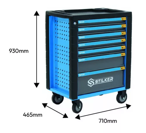 STILKER 7 fiókos szerszámkocsi, 710x465x930 mm (72520)