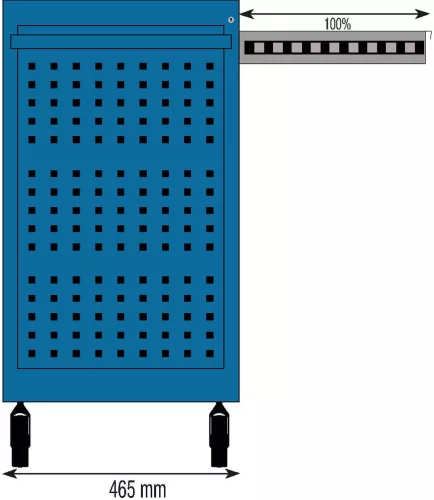 STILKER 7 fiókos szerszámkocsi, 710x465x930 mm (72520)