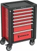 DRAKKAR 7 fiókos szerszámkocsi, piros/fekete, 725x465x930 mm (72525)
