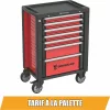 DRAKKAR 7 fiókos szerszámkocsi, piros/fekete, 725x465x930 mm (72525)