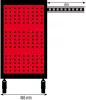 DRAKKAR 7 fiókos szerszámkocsi, piros/fekete, 725x465x930 mm (72525)