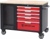 DRAKKAR 10 fiókos szerszámkocsi, fa munkalappal, 1141x730x888 mm (72540)