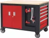 DRAKKAR 10 fiókos szerszámkocsi, fa munkalappal, 1141x730x888 mm (72540)