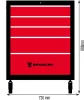 DRAKKAR 10 fiókos szerszámkocsi, fa munkalappal, 1141x730x888 mm (72540)