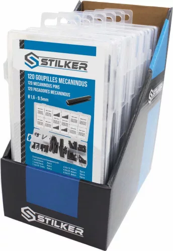 STILKER hasított rugós csapszegkészlet, 1,6–9,5 mm, 120 db (75715)