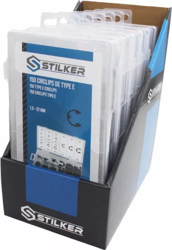 STILKER E alakú biztosítógyűrű-készlet, 150 db (75748)