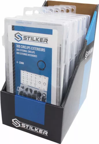 STILKER külső Seeger-gyűrű-készlet, M4–M22, 300 db (75749)