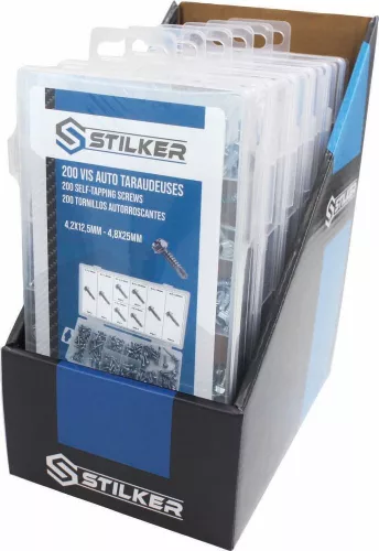 STILKER csavar-, alátét- és anyakészlet, M4–M10, 240 db (75900)