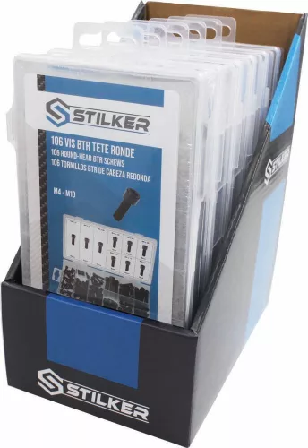 STILKER gombfejű imbuszcsavar-készlet, M4–M10, 106 db (75902)