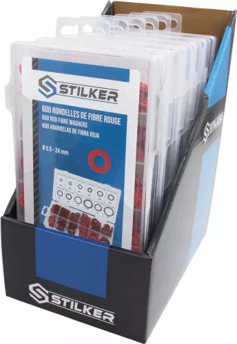 STILKER piros fíbertömítés-készlet, 10–32 mm külső átmérő, 600 db (76208)
