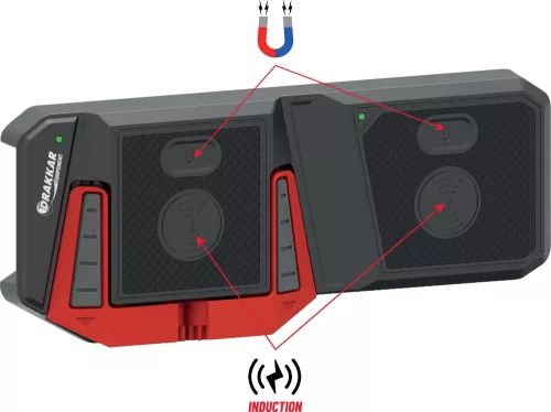 DRAKKAR dupla indukciós töltő mobiltelefon-tartóval (82225)