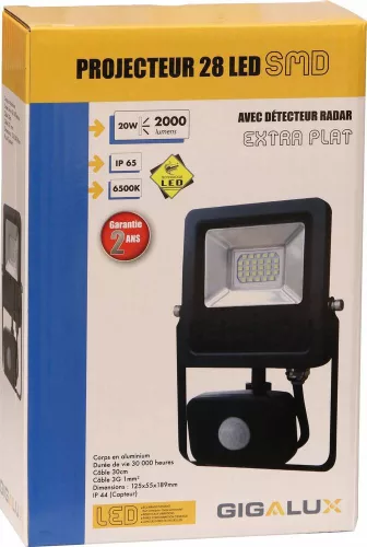 DRAKKAR LED reflektor, extra lapos, érzékelővel, 230 V (82407)