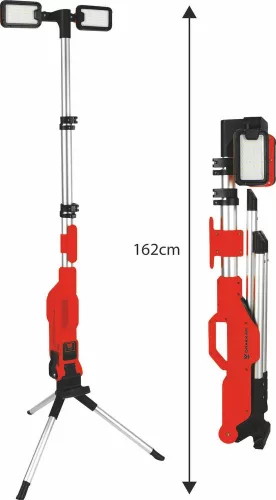 DRAKKAR tölthető LED reflektor, állítható magasság, 124 W, 8000 lm (82449)