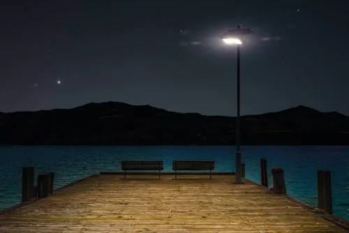 DRAKKAR napelemes LED reflektor, összecsukható, érzékelővel, 1150 lm, 10 W (82460)