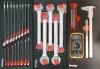 DRAKKAR 7 fiókos szerszámkocsi, 249 szerszámmal, karbonmintás betétekkel (83916)