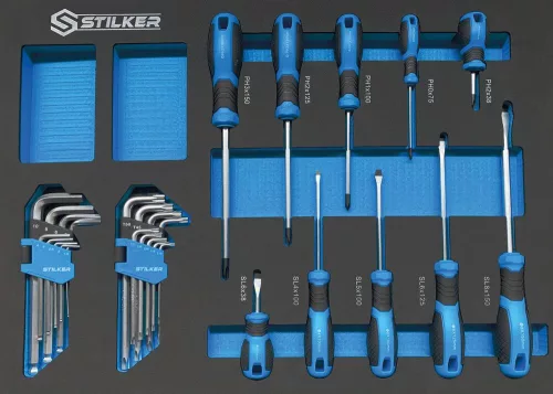 STILKER 7 fiókos szerszámkocsi, 147 szerszámmal (83932)