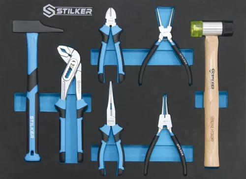 STILKER 7 fiókos szerszámkocsi, 147 szerszámmal (83935)