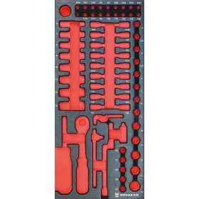   DRAKKAR üres szerszámtartó habmodul, fémhatású felület (84202)