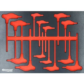  DRAKKAR üres szerszámtartó habmodul, fémhatású felület (84216)