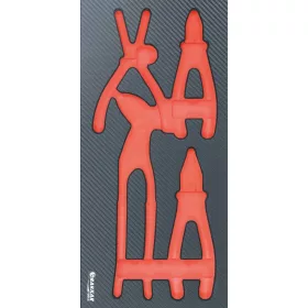   DRAKKAR üres szerszámtartó habmodul, karbonmintás felület (84219)