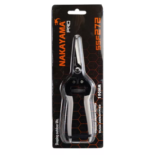 NAKAYAMA PRO egyenes szőlőmetsző olló 190mm, vágási átmérő 8mm (SSF272)