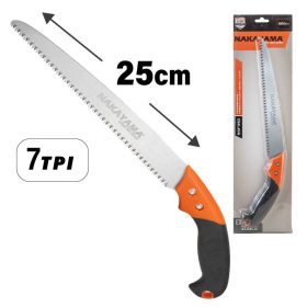   NAKAYAMA ágfűrész SK5 egyenes pengével, 250 mm-es, 7 fogú, 1,0 mm-es háromszoros fogazattal, kétkomponensű nyéllel (SSF350)