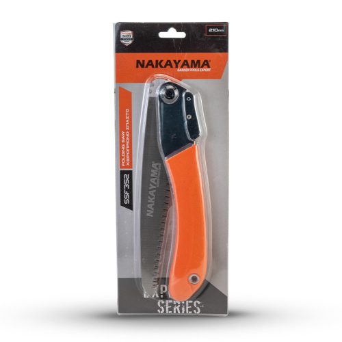 NAKAYAMA összehajtó fűrész fém záras, két komponensű fogantyúval, 3 szögű fűrész 210mm-7tpi 1,2mm (SSF352)