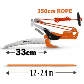   NAKAYAMA Teleszkópos metszőfűrész 330 mm, 1,2–2,4 m (SSF355)