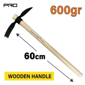   NAKAYAMA PRO Kézi kapa és talajlazító 2 az 1-ben, 60 cm, 600 g, fa nyéllel (SSF564)