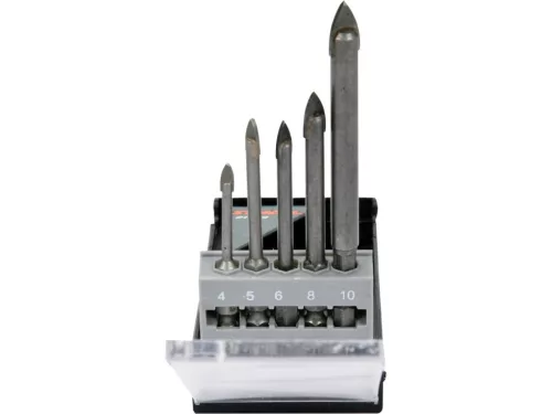 STHOR üveg- és kerámiafúrók 5 db 4-10mm hex (21709)