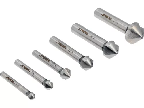 STHOR Süllyesztőfúró készlet fémhez 6 részes, 6,3–20,5 mm, HSS (22710)