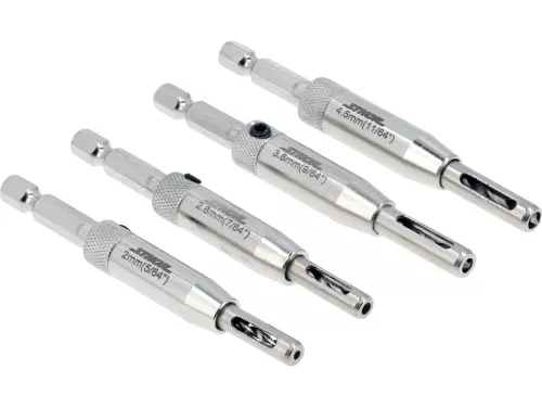 STHOR Önközpontosító fúró készlet 4 részes, 2–4,5 mm, 1/4” HEX (22750)