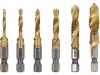 STHOR Fúró-csapfúró készlet M3–M10, 6 részes, HSS-TiN, 1/4” HEX (24200)