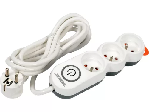 STHOR Elektromos hosszabító 3 aljzatos,  3m (72351)