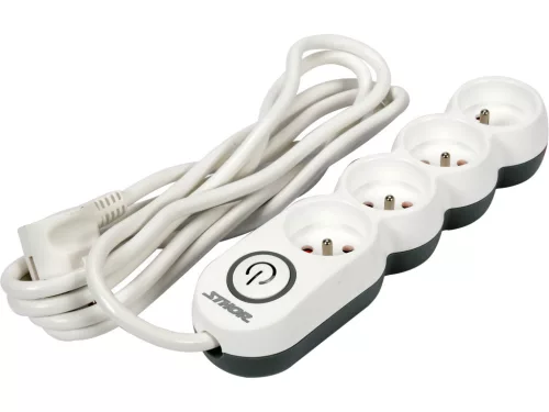 STHOR Elektromos hosszabbító 4 aljzattal,  3m (72354)
