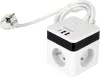 STHOR Konnektor elosztó kocka 3 földelt aljzattal, 20 W USB gyorstöltéssel, 1,5 m kábellel (72480)