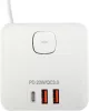 STHOR Konnektor elosztó kocka 3 földelt aljzattal, 20 W USB gyorstöltéssel, 1,5 m kábellel (72480)