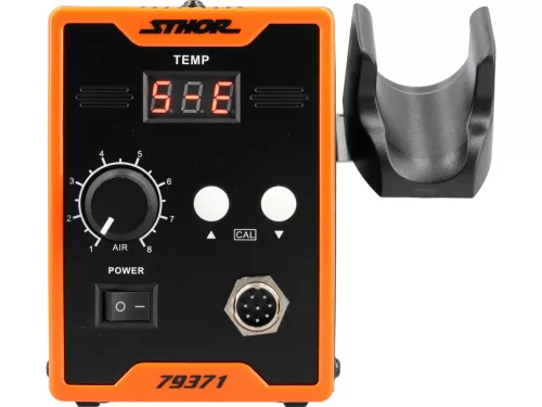 STHOR Forrólevegős forrasztóállomás 750 W, digitális LED kijelzővel, 100–500 °C (79371)