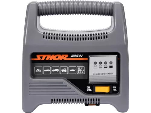 STHOR Akkumulátortöltő 12V 4A 60AH LED  (82541)