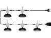 STHOR COB LED SPOTLÁMPA, FÉNYFÜZÉR KÉSZLET, 5X900LM, 15,4M (82863)