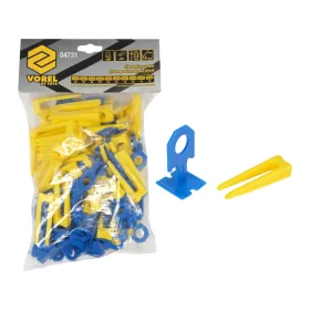   VOREL Csempeszintező készlet (50 db ék + 100 db klipsz, 2 mm) (04731)