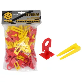   VOREL Csempeszintező készlet (50 db ék + 100 db klipsz, 3 mm) (04736)