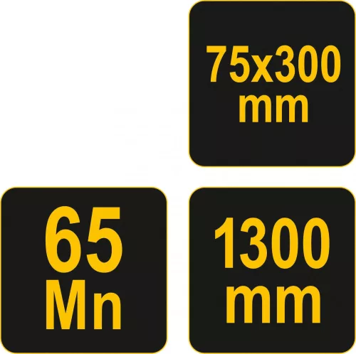 VOREL Betonpadló kaparó 75 × 300 × 1300 mm, cserélhető acél pengével (05751)