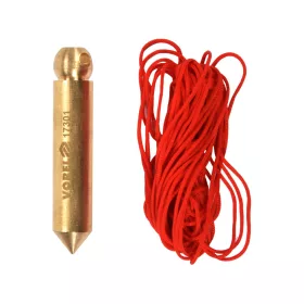   VOREL Kőműves függőón sárgaréz testtel, 50 g, 5 m-es zsinórral (17301)