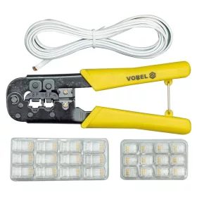   VOREL Krimpelő fogó UTP hálózati (RJ45) és telefon (RJ11) kábelekhez (45503)