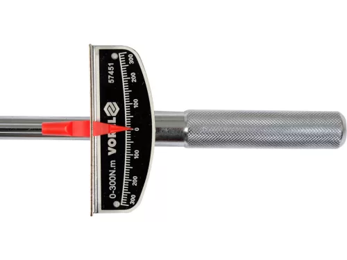 VOREL Nyomatékkulcs 1/2”, mutatós kivitel, 0–300 Nm, 490 mm (57451)
