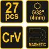 VOREL Csavarhúzó és Bit készlet 27 db (64386)