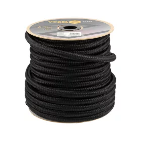   VOREL Fonott polipropilén kötél 20 mm, 50 m, nagy teherbírású, fekete (69486)