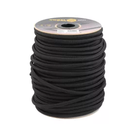  VOREL Rugalmas fonott kötél 12 mm, 100 m, gumiszálas maggal, fekete (69553)