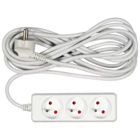   VOREL Elektromos hosszabbító 3-as elosztó, fehér 1,5 m (72508)
